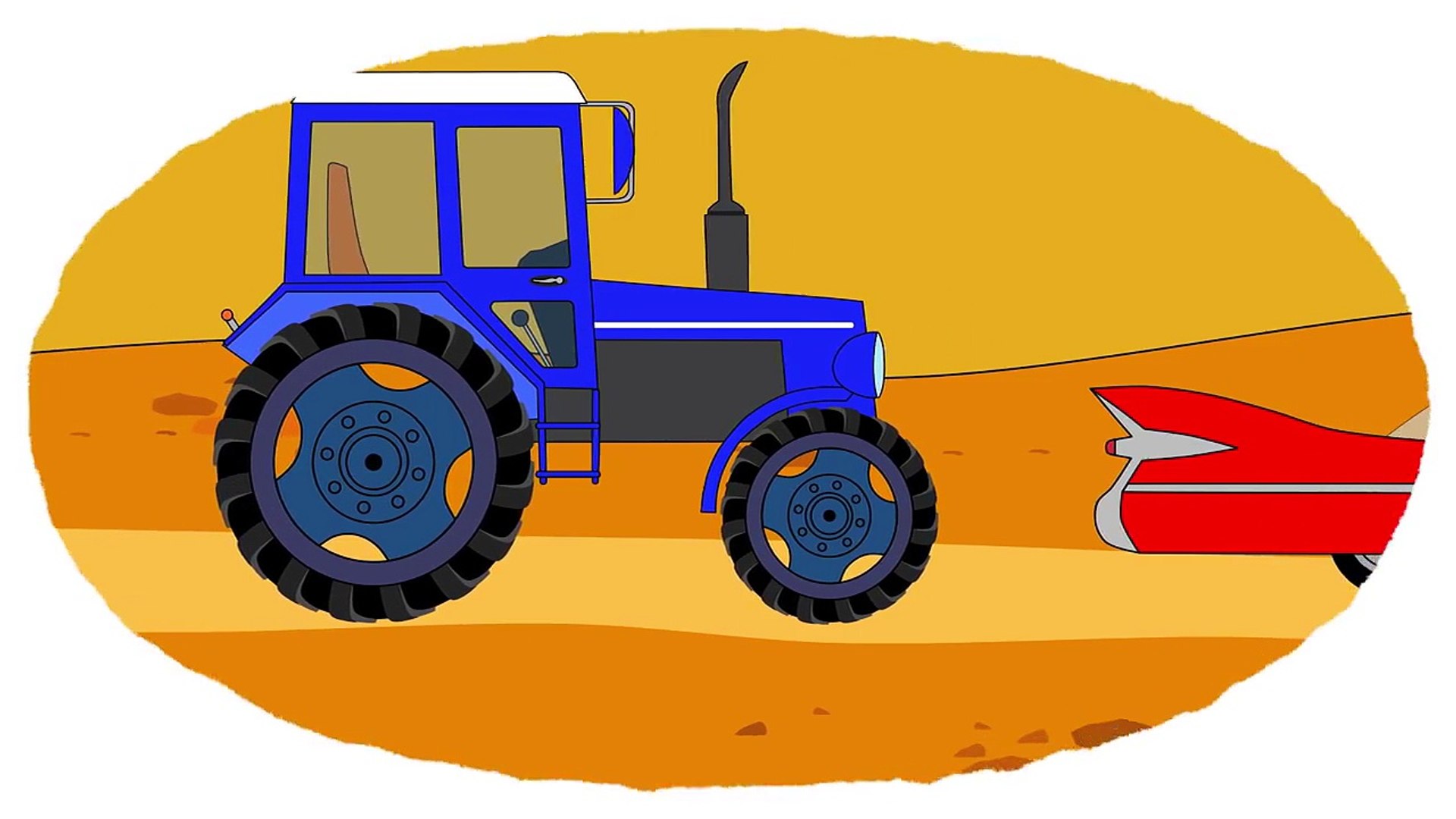 Раскраски Синий трактор
