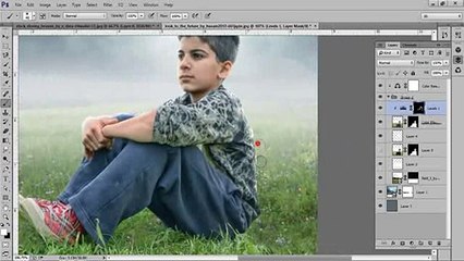 Photoshop Photo Manipulation Tutorial _ Soft Light Effects_clip3