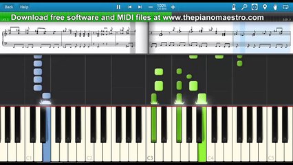 Europe The Final Countdown piano lesson piano tutorial