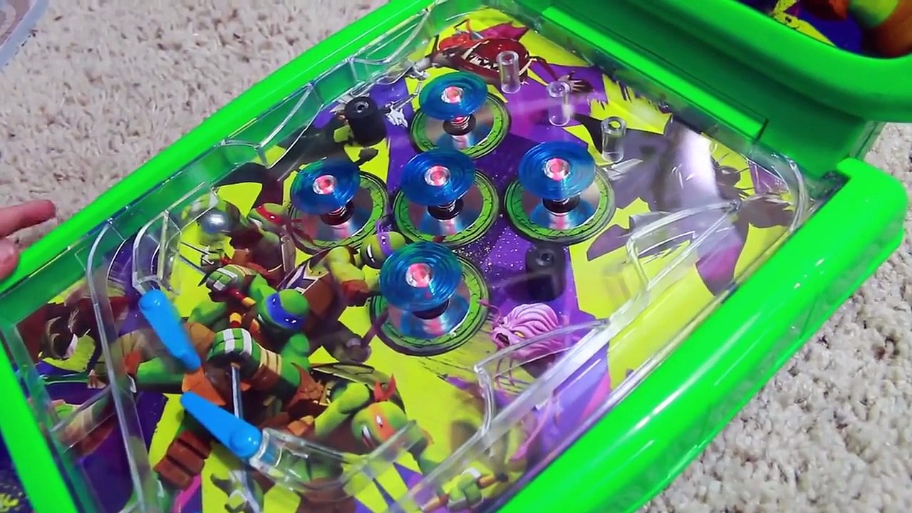 Ninja Turtles TMNT Nickelodeon Pinball Machine Toy Review Unboxing Turtle Heroes AllToyCol
