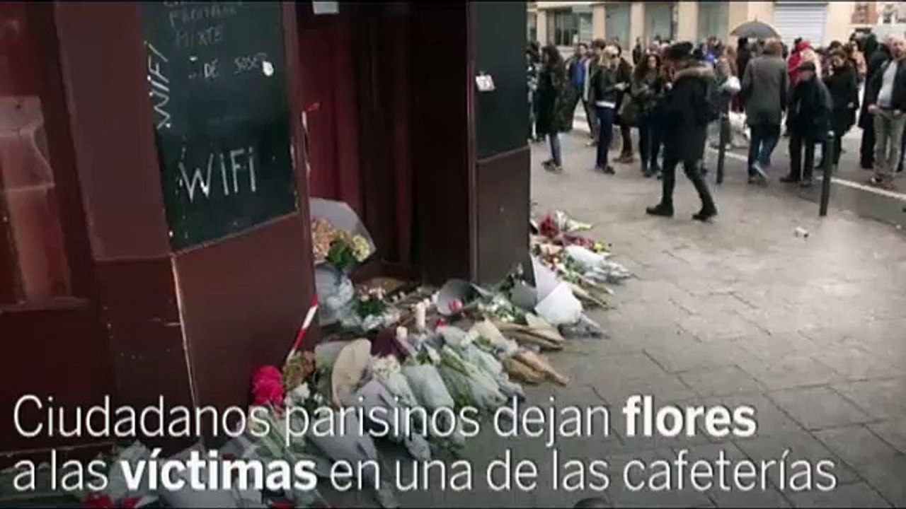 Homenaje en París a las víctimas de los atentados
