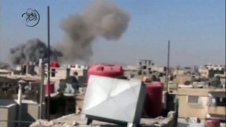 Free Syrian army shoot down russian mig and random shelling in Aleppo