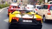 Lamborghini Aventador Catches Fire On The Streets Of Dubai!