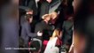 Jennifer Lawrence falls on red carpet during Hunger Games ceremony