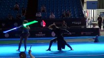 Jedi and Sith fight in a Lightsaber Duel at the 2015 World Fencing Championships!