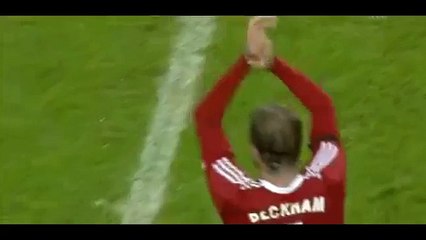Beckham foi substituído pelo filho em Old Trafford