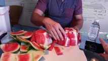 Peeling/Slicing Watermelon Challenge