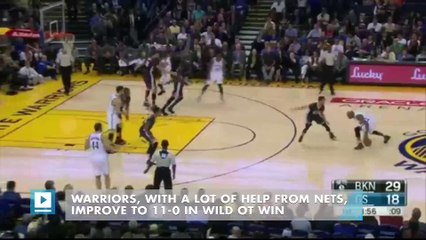 Warriors, with a lot of help from Nets, improve to 11-0 in wild OT win