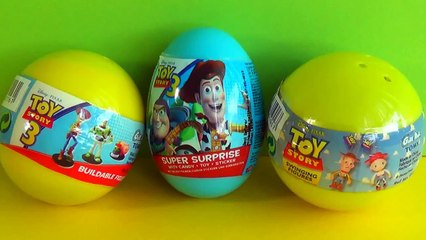 3 surprise eggs unboxing TOY Story Toy Story 3 TOY STORY eggs surprise