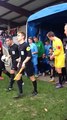 Entrée sur le terrain des joueurs lors du match de Coupe Gambardella contre Mouvaux