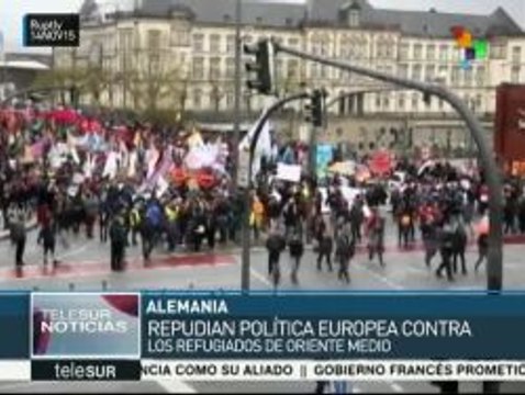 Alemania: rechazan en Hamburgo políticas contra los refugiados