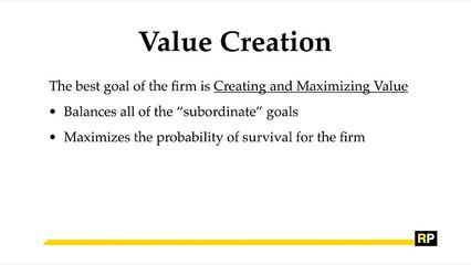 Business Finance Topic 1 Introduction to Finance, Lesson 3  The Goal of the Firm_13