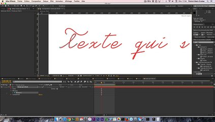 Texte qui s'écrit