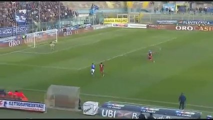 Leonardo Morosini dedicates his brilliant solo goal for Brescia to the victims of the Paris attacks