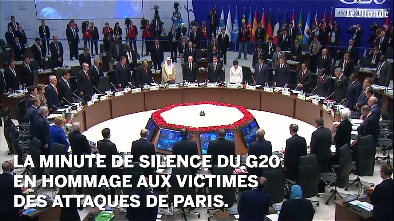 Attentats de Paris : la minute de silence du G20