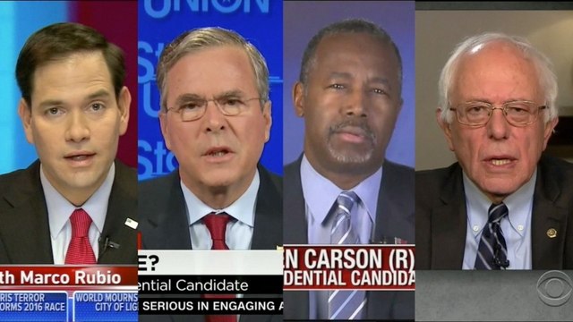 On Sunday shows, candidates respond to Paris attacks