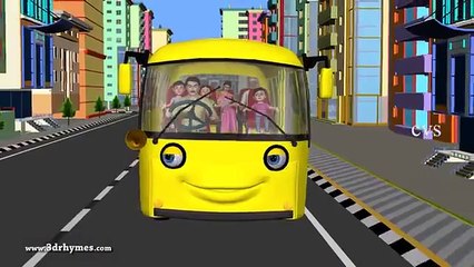 Wheels On The Bus Go Round And Round - 3D Animation Kids Songs | Nursery Rhymes for Child