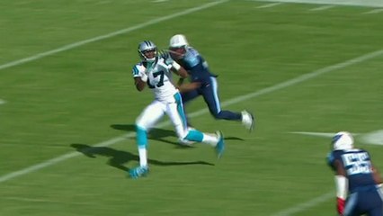 Panthers Newton throws deep to Funchess for 27 yards