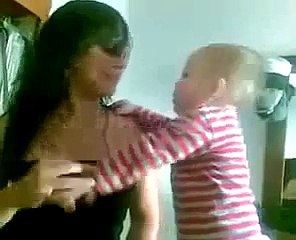 This baby knows what is good.