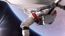 Austrian skydiver and daredevil Felix Baumgartner jumped from 128,100 feet ( about 24 miles up )