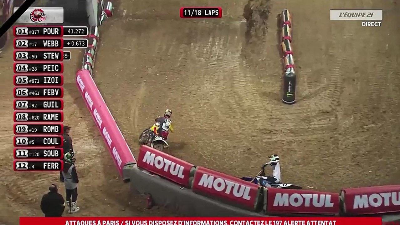 2015 Bercy-Lille Supercross Night 2: Cooper Webb Crash
