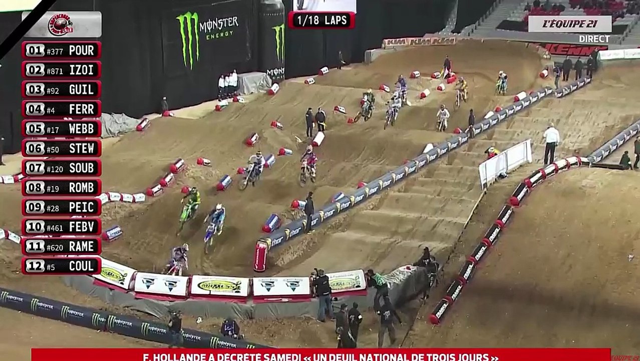2015 Bercy-Lille Supercross Night 2: Dylan Ferrandis Crash