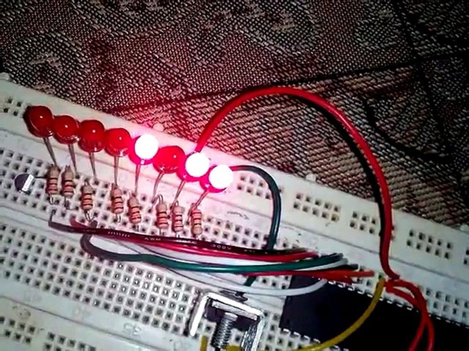 excellent LED glowing controlled by PIC Micro controller project