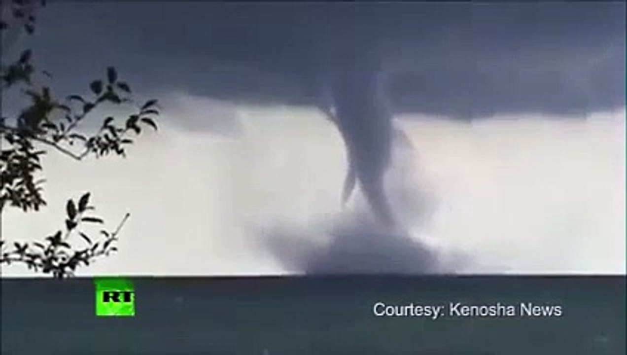 Caught On Cam: Stunning Moment Twin Waterspouts Form Over Lake Michigan