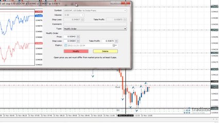 الدرس الرابع- 4-5- إدارة الأوامر المعلقة أثناء انتظار صفقة - tradimo