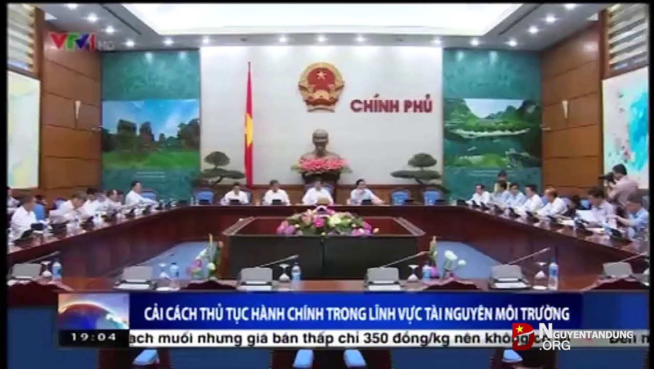 Thủ tướng Nguyễn Tấn Dũng tại buổi họp cải cách thủ tục hành chính trong lĩnh vực tài nguyên môi trường