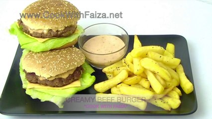 CREAMY BEEF BURGER *COOK WITH FAIZA*