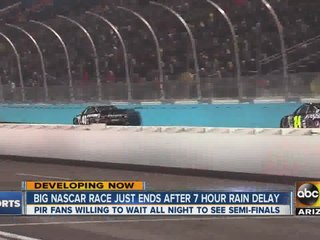 Rain causes delays at NASCAR race