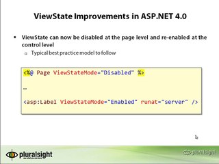 ASP.NET 4.0 New Features ViewState Improvements dot net C#