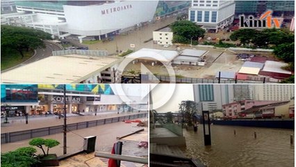 Visual banjir kilat di Johor Bahru