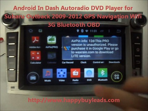 Subaru Outback Car Audio System Android DVD GPS Navigation Wifi