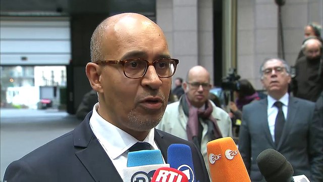 Attaques à Paris : arrivée et déclaration d'Harlem Désir au Conseil Affaires étrangères de l'UE