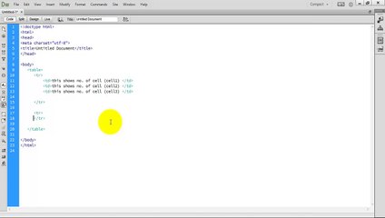 making tables using html 5