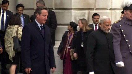 David Cameron welcomes Narendra Modi to Number 10 -