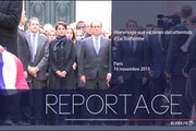 Hommage aux victimes des attentats à la Sorbonne