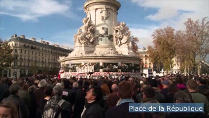 La minute de silence à Paris en images