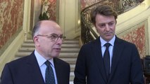 Déclarations de Bernard Cazeneuve, ministre de l'Intérieur et de François Baroin, président de l'Association des maires de France