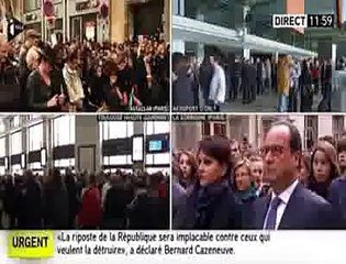 Fransa'da katliam kurbanları için saygı duruşu