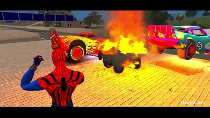 Disney Pixar Cars Spiderman Nursery Rhymes & Lightning McQueen Colors (Songs for Kids with