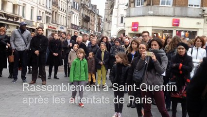 Rassemblement à Saint-Quentin après les attentats de Paris