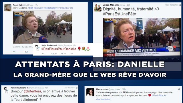 Attentats à Paris: On a retrouvé Danielle, la grand-mère que le Web rêve d’avoir