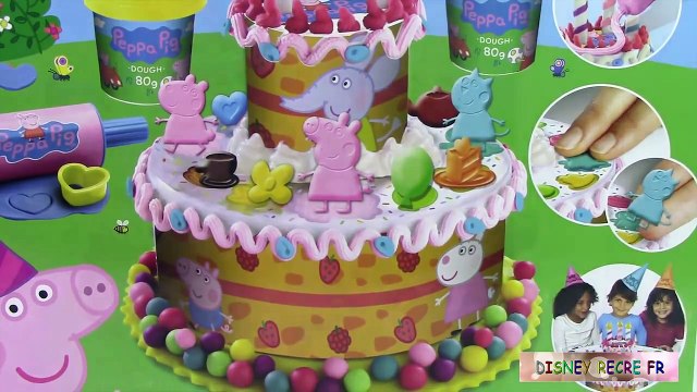 Pâte à modeler Peppa Pig Gâteau danniversaire ♥ Play doh Peppa Pig Birthday cake dough se