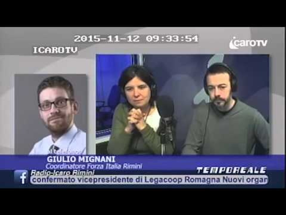 Icaro Tv. Verso le amministrative 2016, a Tempo Reale Giulio Mignani (FI)