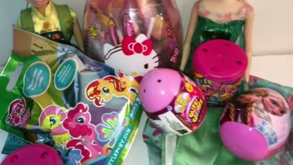 Descargar video: Hello Kitty Eraseez Blind Bags Glitzi Globes Egg Surprise MLP Fashems Series 2