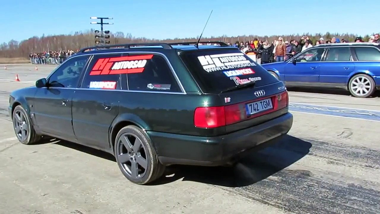 600+hp Audi S6 vs Audi S4 11 segundos carrera cuarto de milla