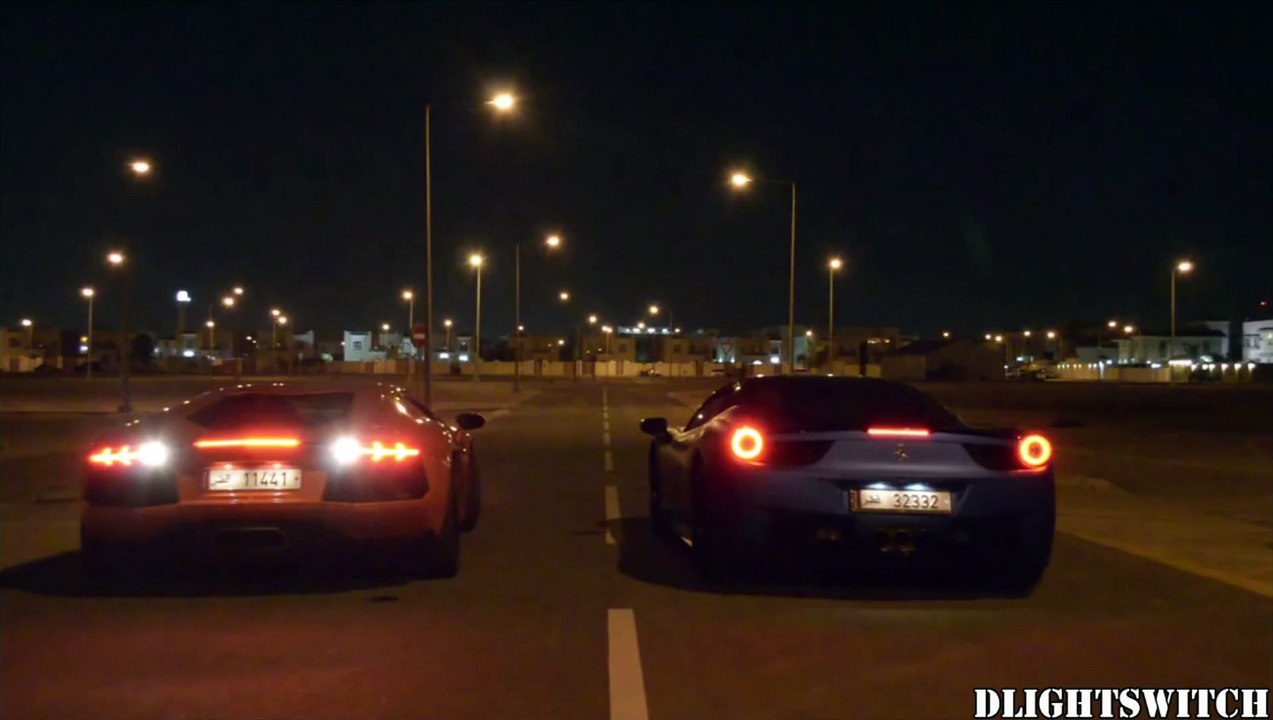 Ferrari 458 & Lamborghini Aventador RACING (Revs, Accelerations)_1